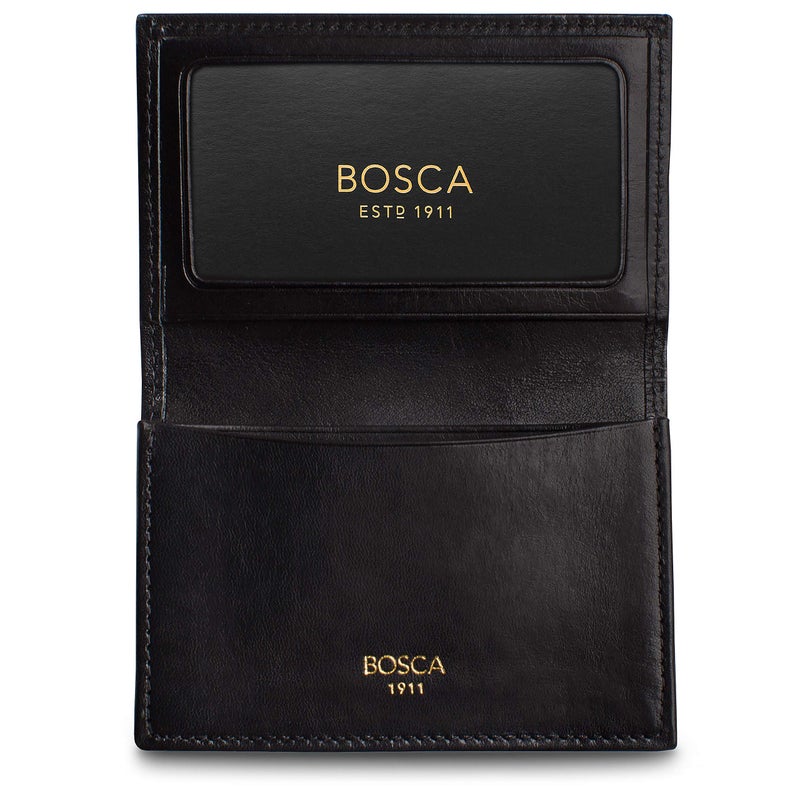 Bosca | Menâ€™s 2 Pocket Card Case Wallet with I.D. Window in Italian Old Leather - Image 4